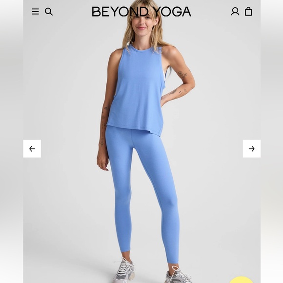 Beyond Yoga Spacedye Caught In The Midi High Waisted Legging in Flower Blue 1X - Picture 5 of 8